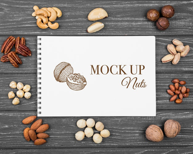 Free Delicious Nuts Concept Mock-Up Psd