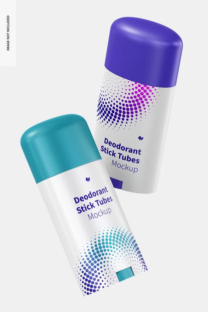 Free Deodorant Stick Tubes Mockup, Floating Psd