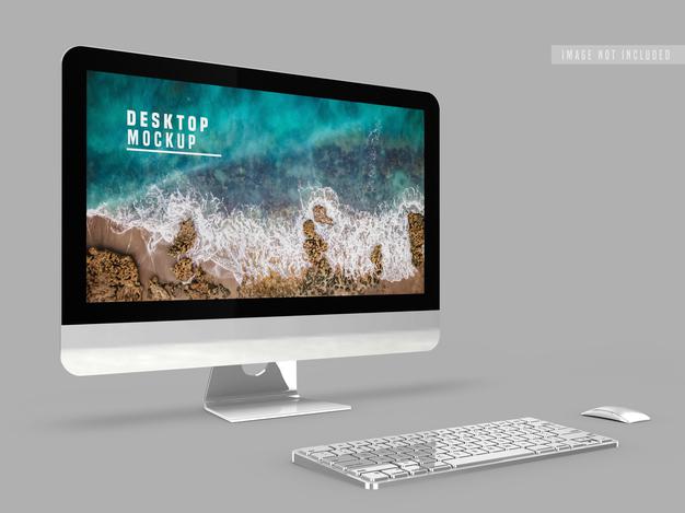 Free Desktop Mockup Design Template Psd