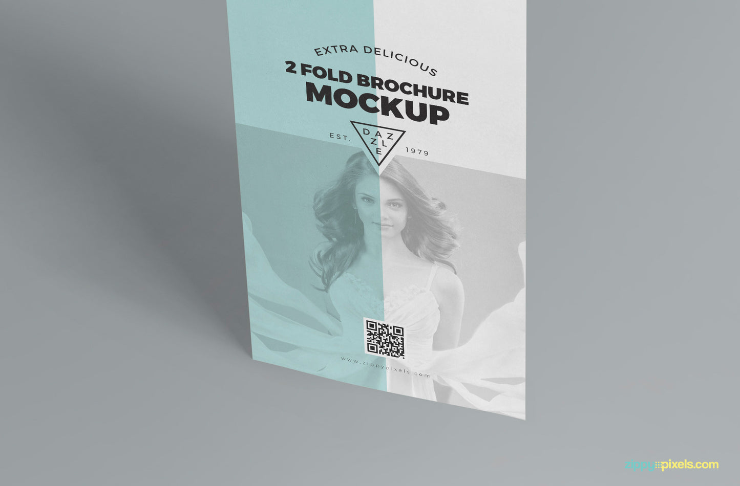 Free Slick 2 Fold Brochure Mockup PSD
