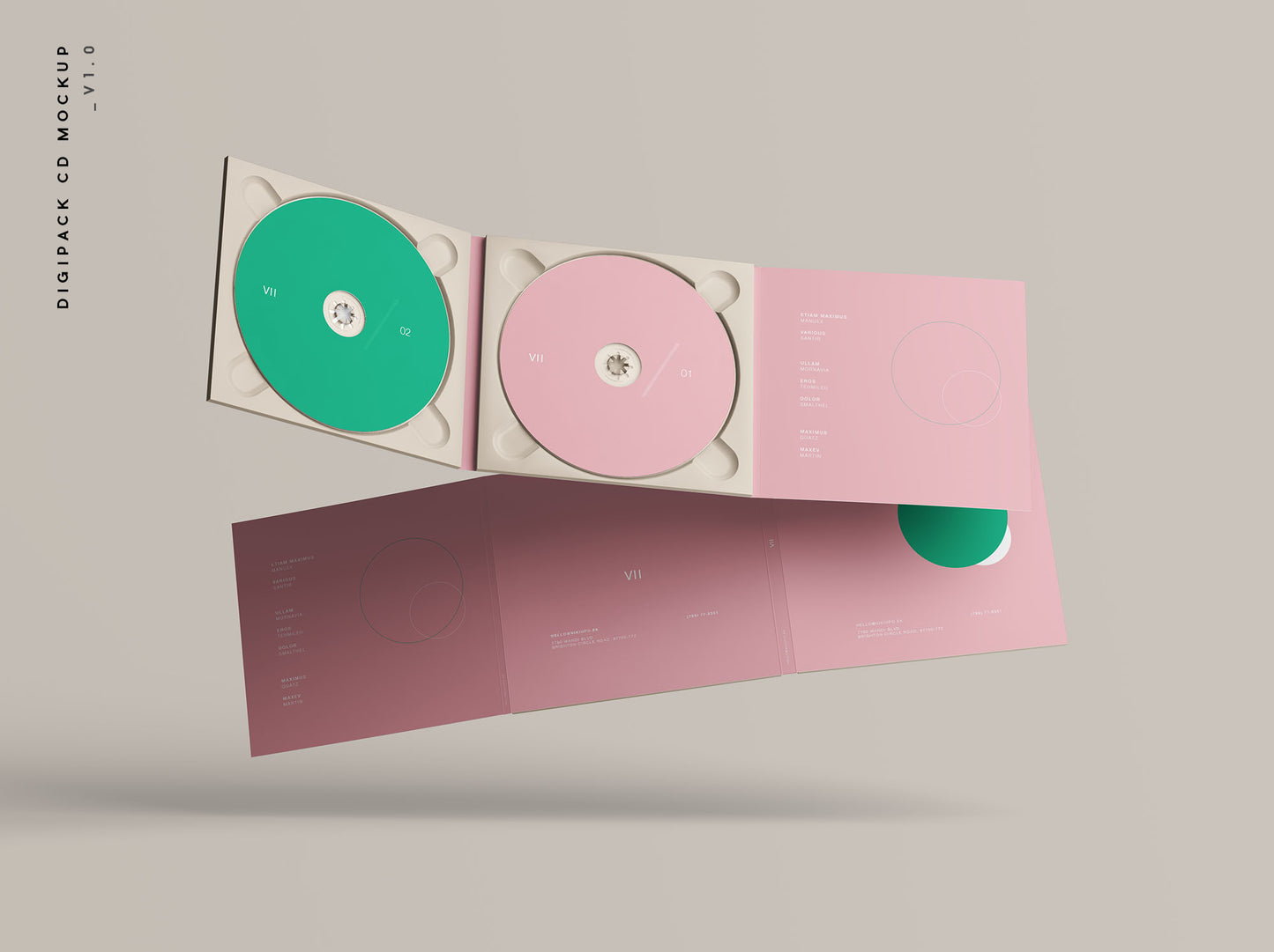 Free Digipack Cd Mockup