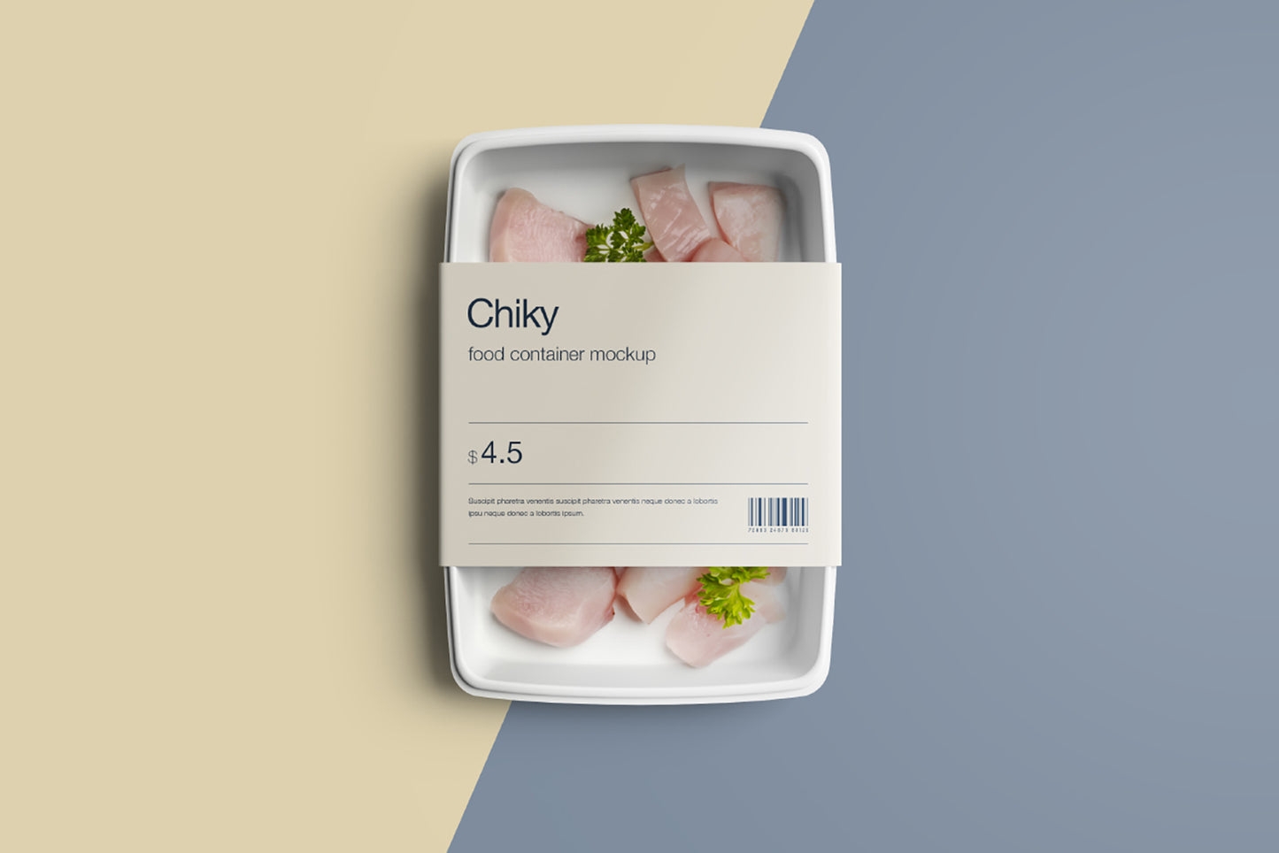 Free Disposable Food Container Mockup