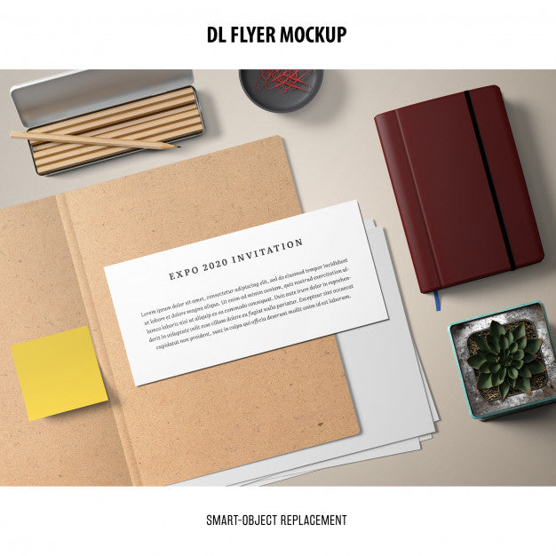 Free Dl Flyer Mockup Psd