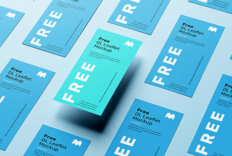 Free Dl Leaflet Grid Mockup