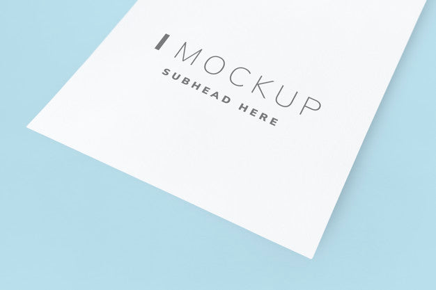 Free Document Mockup On A Plain Background Psd