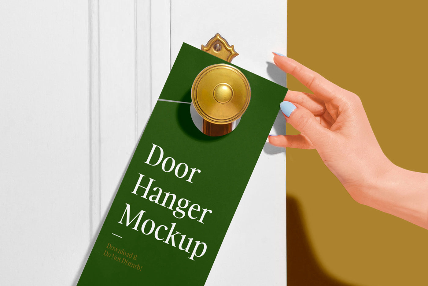 Free Door Hanger Psd Mockup