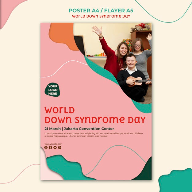 Free Down Syndrome Day Flyer Design Psd