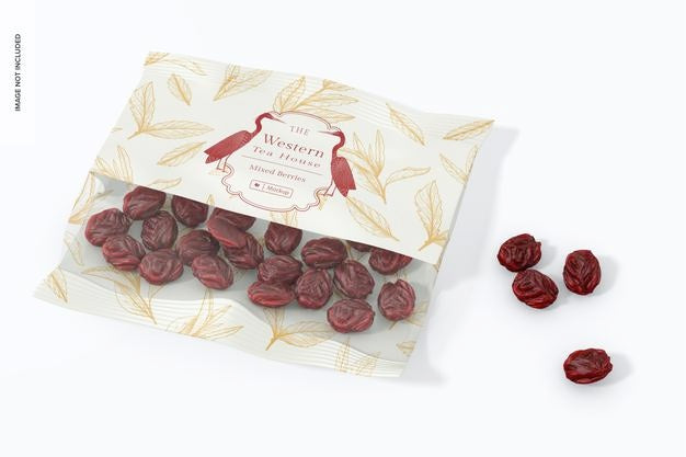 Free Dried Fruit Mockup, Opened Psd