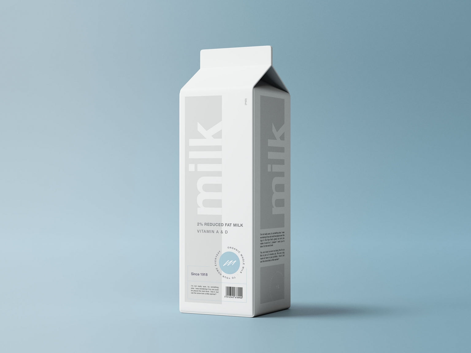 Free Drink Carton Mockup