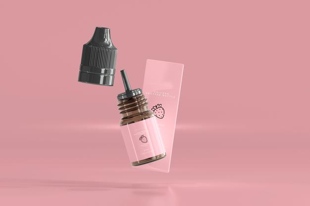 Free Dropper Bottle And Box Mockup Psd