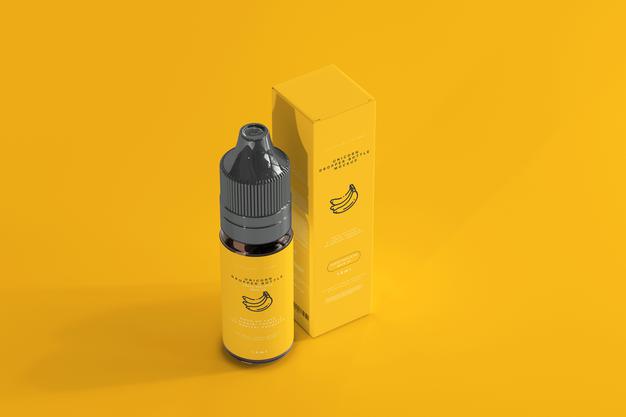 Free Dropper Bottle And Box Mockup Psd