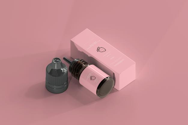 Free Dropper Bottle And Box Mockup Psd