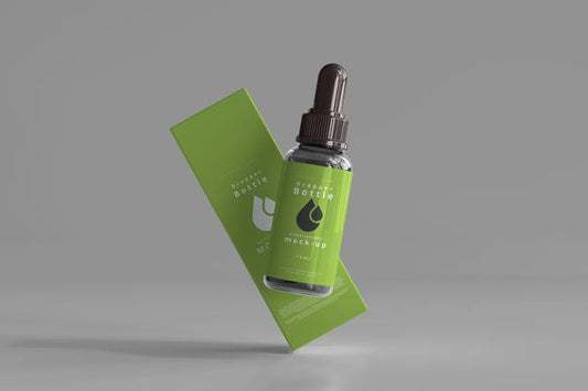 Free Dropper Bottle Mockup Box Psd