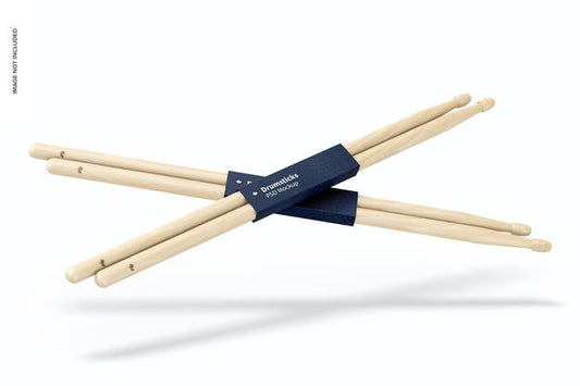 Free Drumsticks Mockup, Falling Psd