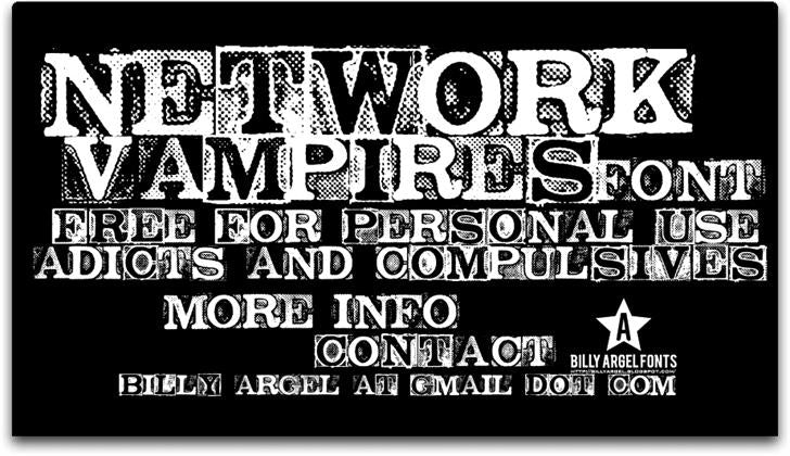 Free NETWORK VAMPIRES Font