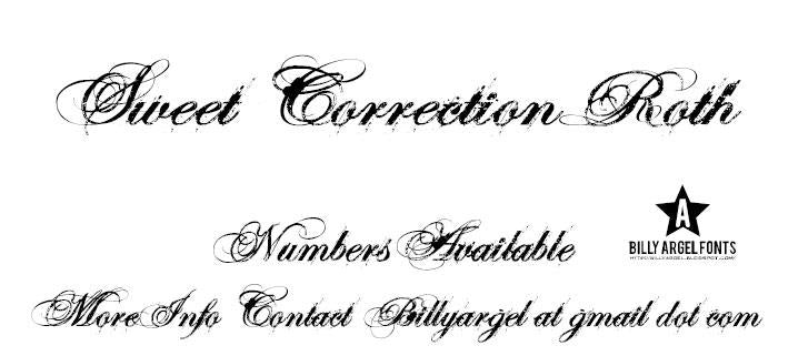 Free SWEETCORRECTION ROTH Font