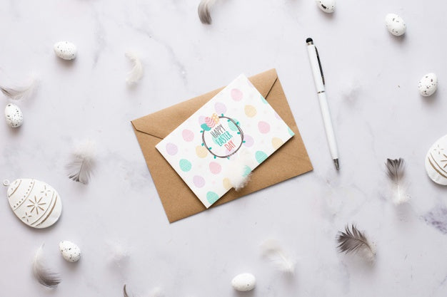 Free Easter Card With Envelope Psd