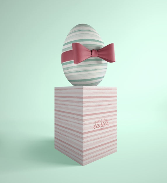 Free Easter Egg With Stripes Theme Psd