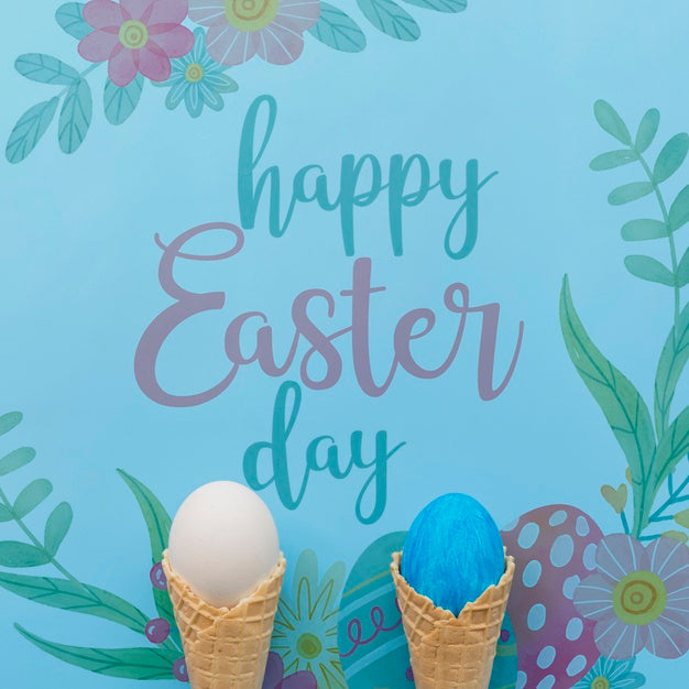 Free Easter Mockup With Ice Cream Psd