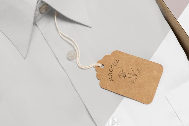 Free Eco-Friendly Price Tag On Formal Shirt Mock-Up Psd