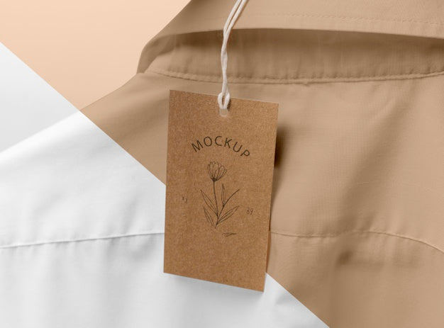 Free Eco-Friendly Price Tag On Formal Shirt Mock-Up Psd