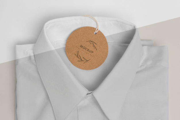 Free Eco-Friendly Price Tag On Formal Shirt Mock-Up Psd