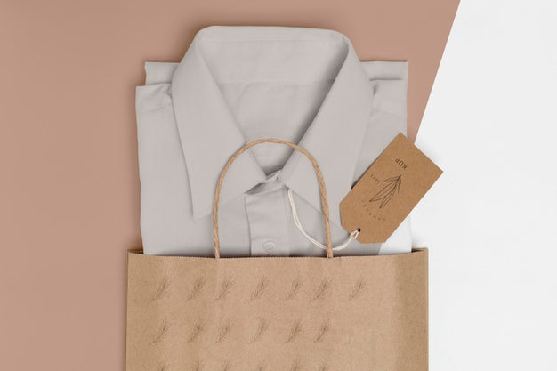 Free Eco-Friendly Price Tag On Formal Shirt Mock-Up Psd
