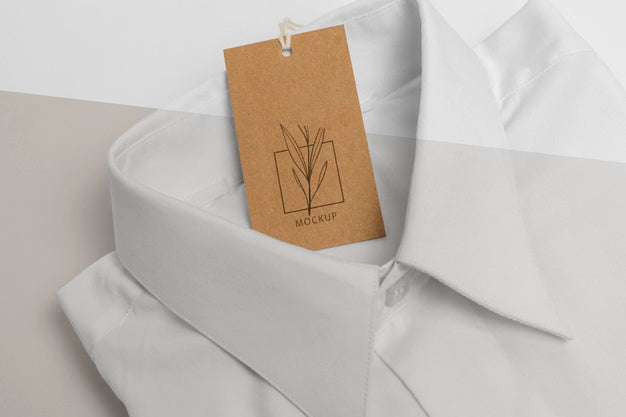 Free Eco-Friendly Price Tag On Formal Shirt Mock-Up Psd