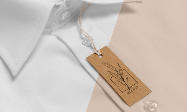 Free Eco-Friendly Price Tag On Formal Shirt Mock-Up Psd