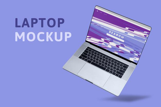 Free Editable Computer Screen Mockup With Presentation Slides Psd