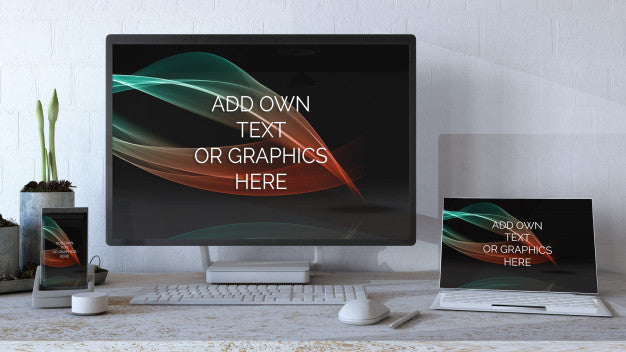 Free Editable Electronic Equipment Mockup Psd