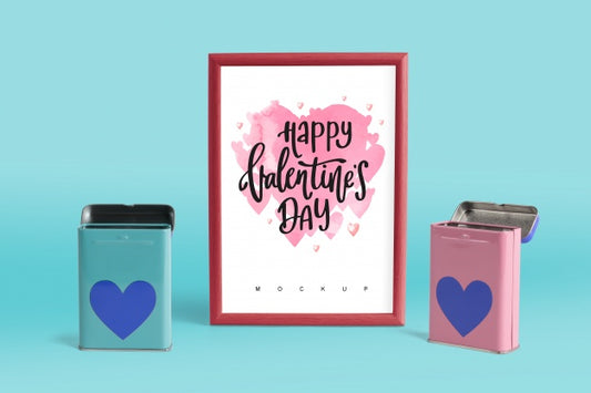 Free Editable Scene Creator Mockup With Valentines Day Concept Psd