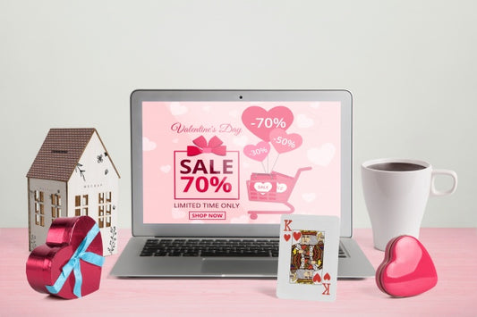 Free Editable Scene Creator Mockup With Valentines Day Concept Psd