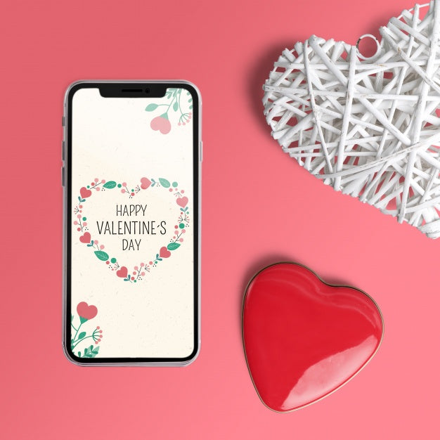 Free Editable Scene Creator Mockup With Valentines Day Concept Psd