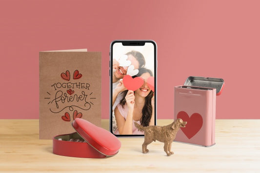 Free Editable Scene Creator Mockup With Valentines Day Concept Psd