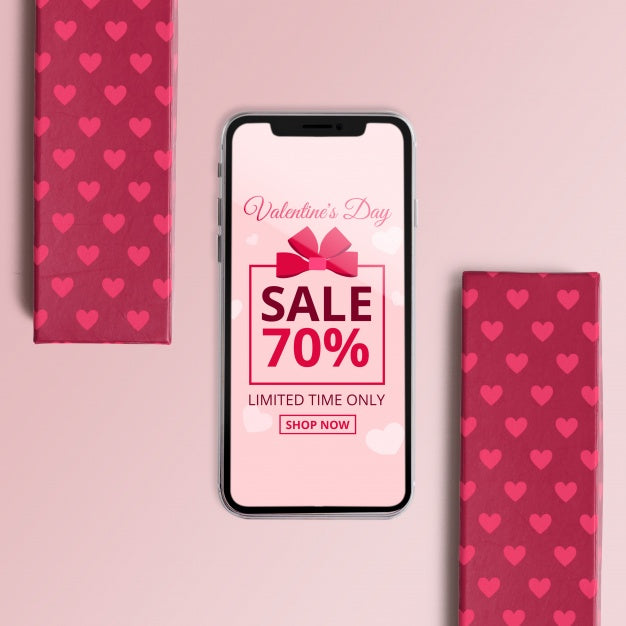 Free Editable Scene Creator Mockup With Valentines Day Concept Psd