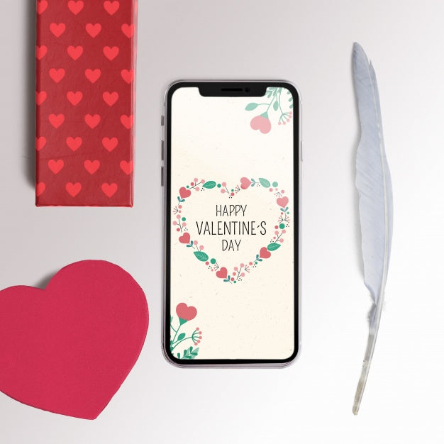 Free Editable Scene Creator Mockup With Valentines Day Concept Psd