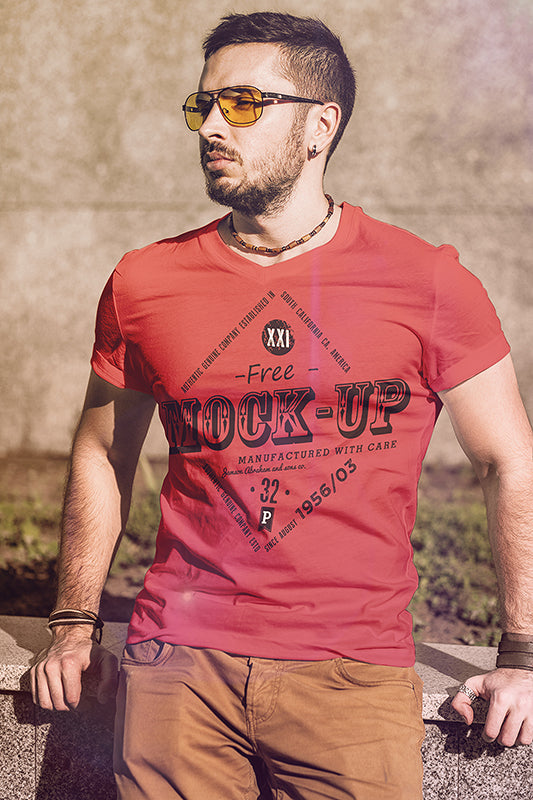 Free T-Shirt Fashion Mock-Up