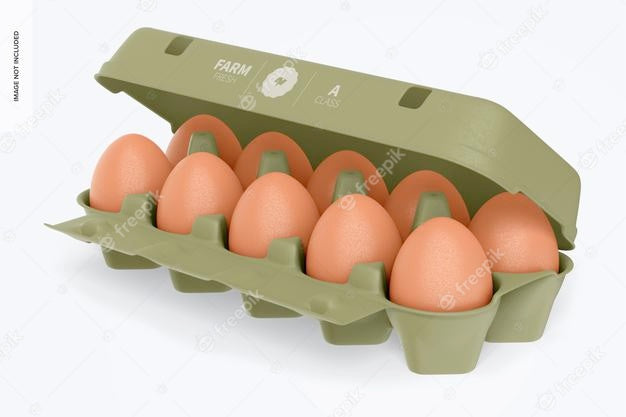 Free Egg Box Mockup, Opened Psd