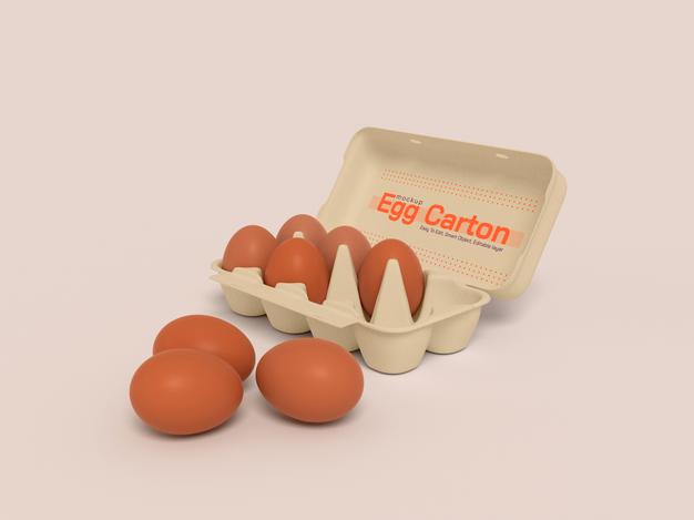 Free Egg Carton Box Mockup Psd