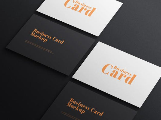 Free Elegant Dark Business Card Psd Mockup Psd