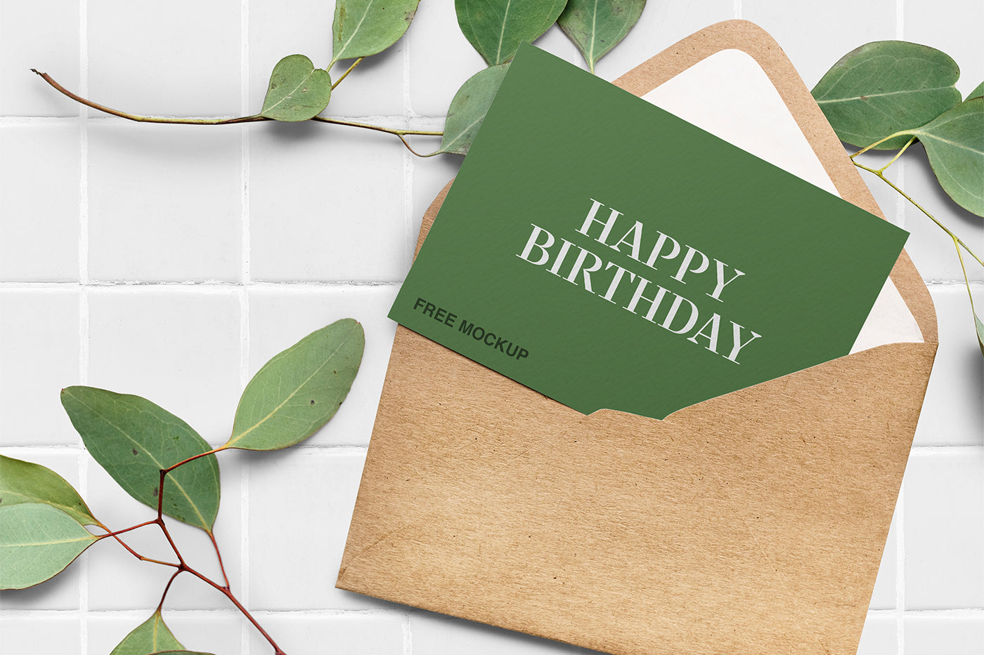 Free Elegant Greeting Card Mockup