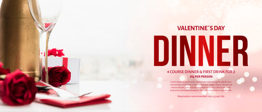 Free Elegant Valentines Dinner Mockup Psd