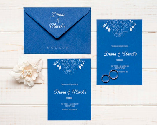 Free Elegant Wedding Invitation Concept Psd