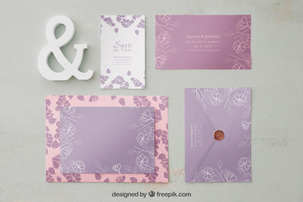 Free Elegant Wedding Invitation Mockup Psd