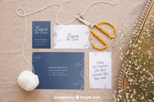 Free Elegant Wedding Invitation Mockup Psd