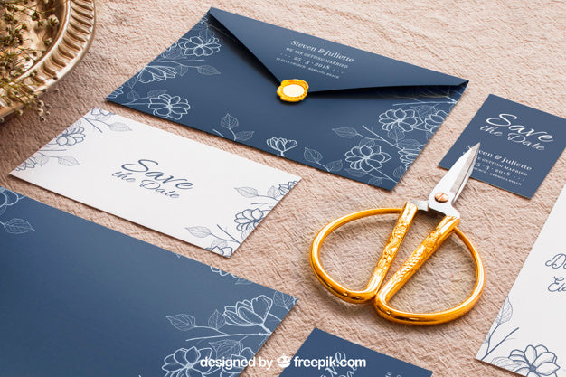 Free Elegant Wedding Invitation Mockup Psd