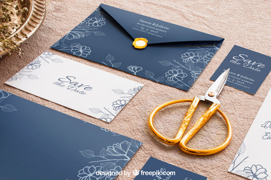 Free Elegant Wedding Invitation Mockup Psd