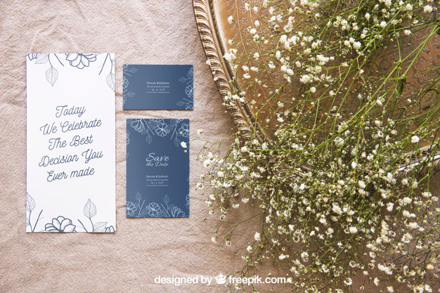 Free Elegant Wedding Invitation Mockup Psd