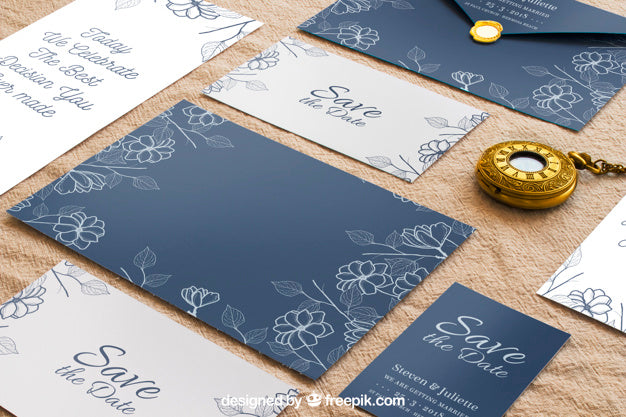 Free Elegant Wedding Invitation Mockup Psd